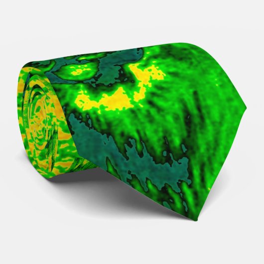 Cravate Impression Fluorante Lion Art Vision Night (Roulé)