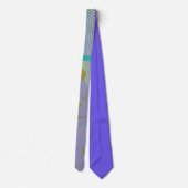 Cravate Impression géométrique violette (Dos)