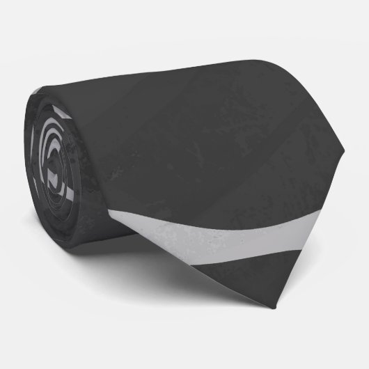 Cravate Impression Giraffe noir et gris clair (Roulé)