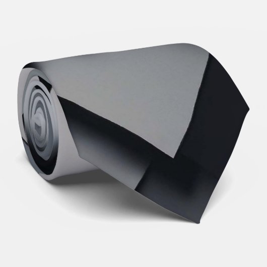 Cravate Impression gris de luxe unique en 3D (Roulé)
