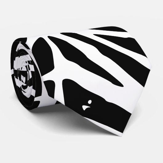 Cravate Impression Lino Triangles Abstrait (Roulé)