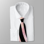 Cravate Impression noire et rose Zebra (Attaché)
