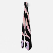 Cravate Impression noire et rose Zebra (Dos)