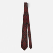 Cravate Impression Python rouge et noir (Devant)