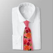 Cravate Impression rose (Attaché)