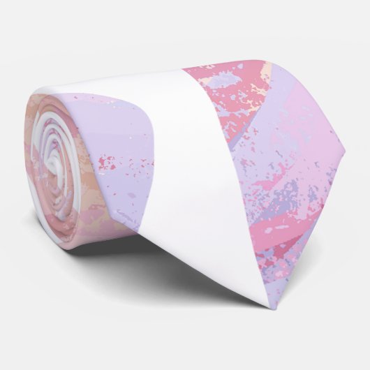 Cravate Impression rose et blanc Zebra (Roulé)