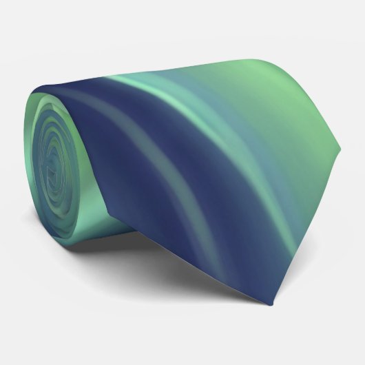Cravate Impression Serene Aurora Wave (Roulé)