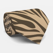 Cravate Impression Zebra Brown (Roulé)