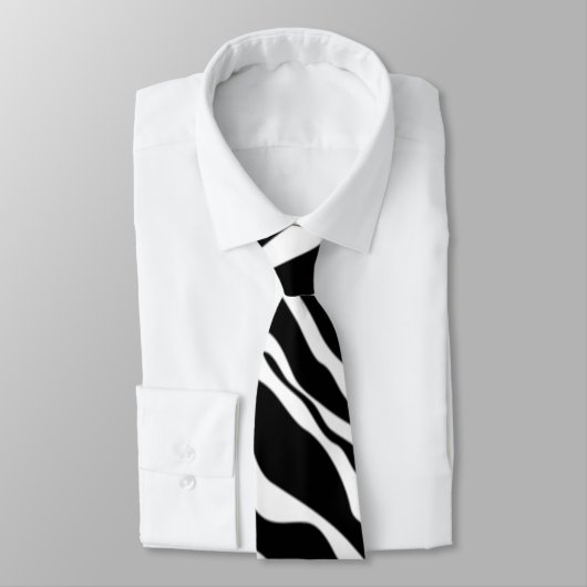 Cravate Impression Zèbre moderne, Émoji Winking (Attaché)