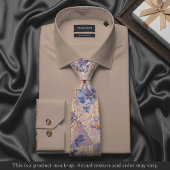 Cravate Impressionist Floral Light Brushstroke Necktie