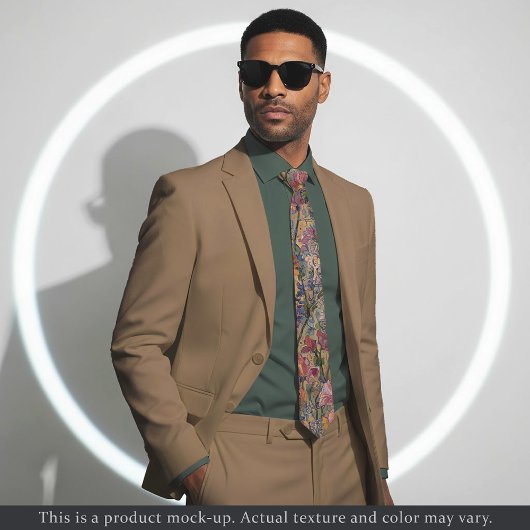 Cravate Impressionist Meadow Floral Necktie