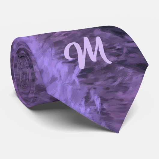 Cravate Impressionnisme avec monogramme (Roulé)