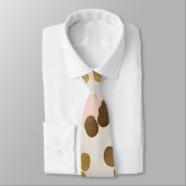 Cravate Imprimé chic léopard doré et rose pastel Animal (Attaché)