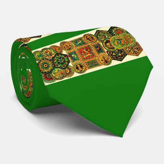 Cravate imprimé de motifs Renaissance italienne (Roulé)