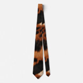 Cravate Imprimé faux vache marron noir crème (Devant)