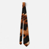 Cravate Imprimé faux vache marron noir crème (Dos)
