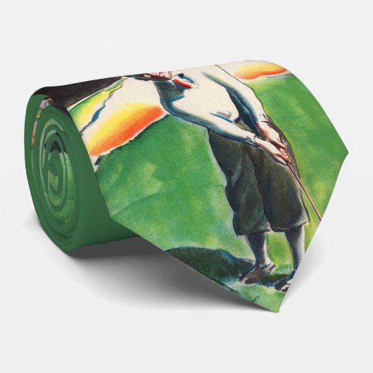 Cravate imprimé golf  (Roulé)
