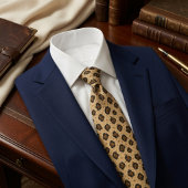 Cravate Imprimé léopard or luxe élégant