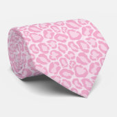 Cravate Imprimé léopard rose bubble-gum (Roulé)