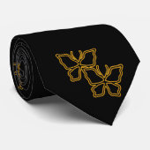Cravate Imprimé Papillon Noir (Roulé)