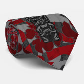 Cravate Imprimé Tiki Hibiscus Ali'i Refuge recto verso (Roulé)