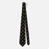 Cravate Imprimer petit ananas minuscule monogramme (Devant)