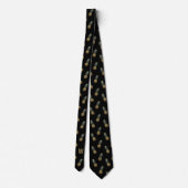 Cravate Imprimer petit ananas minuscule monogramme (Dos)