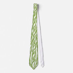 Cravate Imprimer Safari vert Zebra