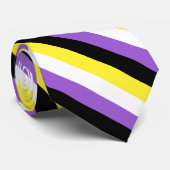Cravate Indicateur de fierté non binaire (Roulé)