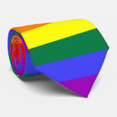 Cravate Indicateur de la fierté arc-en-ciel (Roulé)