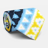 Cravate Indicateur de la fierté AroAce Super géométrique B (Roulé)