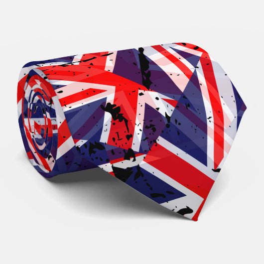Cravate Indicateur Union Jack | Drapeau du Royaume-Uni | D (Roulé)