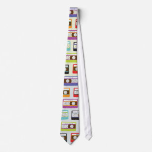 Cravate Indie Mixtapes Retro 80s Cassette Motif