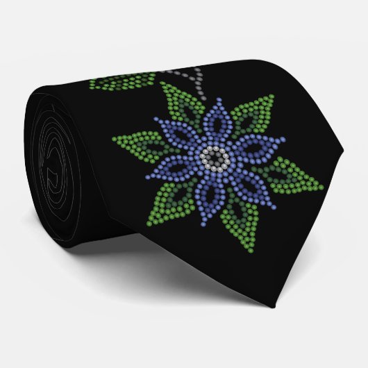 Cravate indigène Metis d'art de fleur perlant des (Roulé)