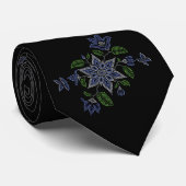 Cravate indigène Metis d'art de fleur perlant des (Roulé)