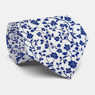 Cravate Indigo personnalisé Bleu Tiny Bureaux sur gris cla