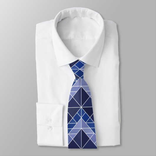 Cravate Indigo Tangram (Attaché)
