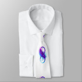 Cravate Infinity with purple feather (Attaché)