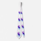 Cravate Infinity with purple feather (Devant)