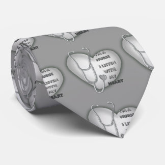 Cravate Infirmière au cœur gris