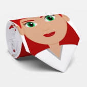 Cravate Infirmière en uniforme avec Croix Rouge (Roulé)