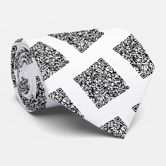 Cravate Informations sur l'analyse de code QR personnalisé (Roulé)