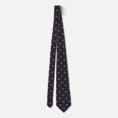 Cravate Initiales du monogramme d'or Sun Navy (Dos)