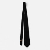 Cravate Initiales en or noir monogramme minimaliste (Dos)