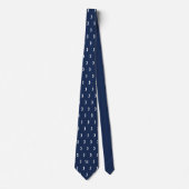 Cravate Initiales Monogrammes de Swing de Golf Bleu Marine (Devant)