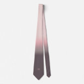 Cravate Initiales Monogrammes modernes Pink Gradient (Devant)