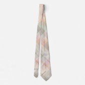 Cravate Initiales Monogrammes Pastel Plaid Peach Beige Sag (Dos)