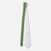 Cravate Initiales sur Elegant Olive Green Denim Necktie (Dos)