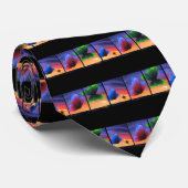 Cravate Insectes colorés de papillon peignant - multi (Roulé)