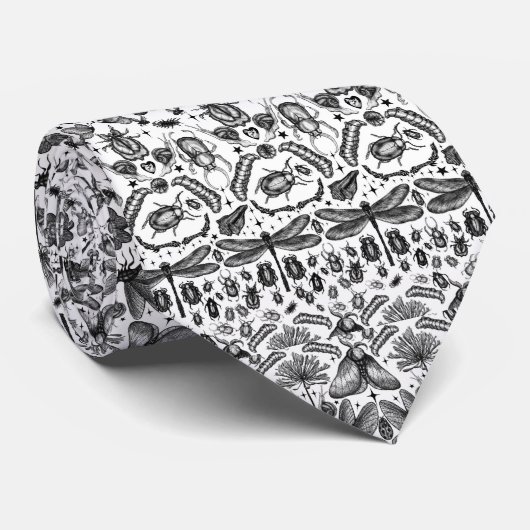 Cravate Insectes et bogues (Roulé)